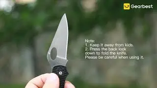 Ganzo Firebird F759M - BK Back Lock Pocket Folding Hunting Knife - Gearbest.com