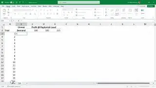 Profitability Analysis in Excel Using Simulation Trials