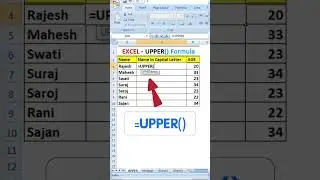 How to Use UPPER Function in Excel | Convert Text to Uppercase Easily | 