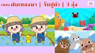 เพลง ฝนเทลงมา | จับปูดำ | 3 อุ๋ง | #เพลงเด็กเจ้าตัวเล็ก - Kiddy Melody