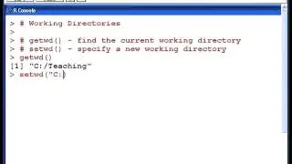 R Tutorials : Working Directories