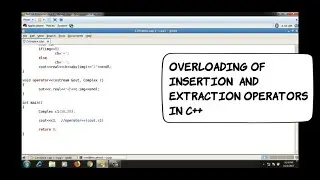 overloading insertion and extraction operator using friend function | C++ programming