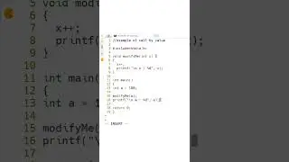 #46 Learn C Programming:  How to pass arguments by call by value ? #shorts #cprogramming