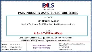 PALS Industry-Assisted lecture on AI for IoT (FM for AIOps)