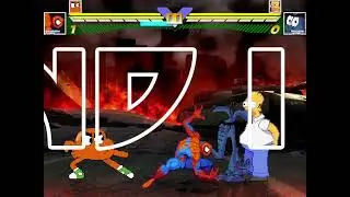 Mugen Request: Spider-Man & Darwin vs Aardvark & Homer X
