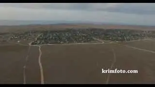 Село Медведево Черноморский район Крым с высоты птичьего полета