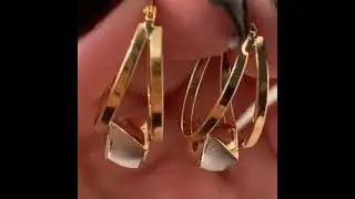 Роскошные золотые серьги