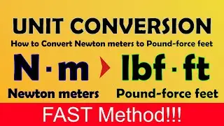 FAST! How to convert Newton meters to Pound-force feet (Nm to lb ft)