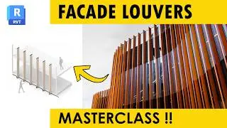 Facade Louvers detail in just 10 Mins | Revit Masterclass