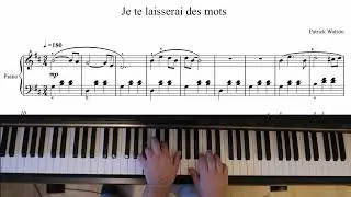 je te laisserai des mots - Piano cover