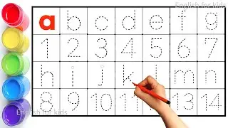 아이들을 위한 abcd 소문자 알파벳과 123 숫자 따라쓰기 | Learn abcd Alphabets and numbers counting 123. ABC phonics song.