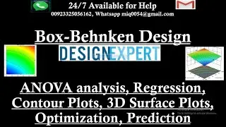 Response Surface Methodology Box Behnken Design in Design Expert | RSM Analysis Optimization
