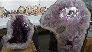 Stunning amethyst crystals at the world famous gem and mineral show in Tucson Arizona. #geode