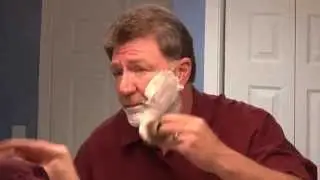 Straight Razor Shaving Face Lathering