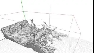 Pure Eulerian Fluid Simulation - Fluid Splash