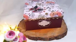 brown box /scrapbook making malayalam|how to make scrabook malayalam
