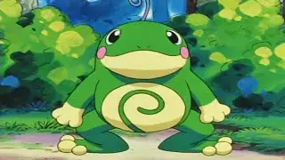 Misty's Poliwhirl evolves into Politoed