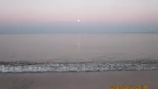 Сиреневое Черное море на закате Солнца