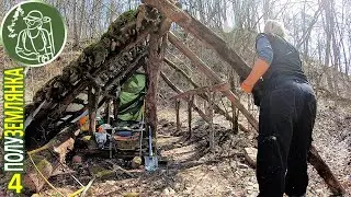 🪓 Одна живу в лесу и строю Хижину 🔥 Бушкрафт в горном лесу 4