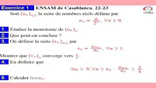 Exercice corrigé. Suites numériques. Analyse 1