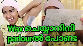 How I wax underarms & body hair at home using veet wax strips|Shape eyebrows at home|Asvi Malayalam