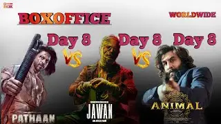 Animal vs Pathan vs jawan 8 Days box office collection