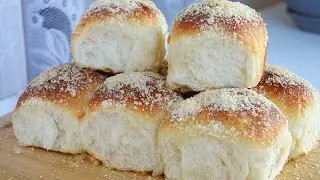 Булочки МЯГКИЕ как ПУХ! 😍Простой рецепт булочек к чаю. БЕЗ ЗАМЕСА теста | Simple bun recipe