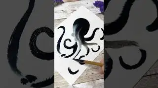 interesting watercolor technique #水彩イラスト #painting #水彩 #水彩絵の具 #透明水彩絵の具 #acrylicpainting #不透明水彩
