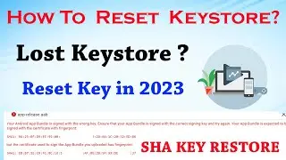 Reset keystore in 2024 - how to recover keystore- how to Genrate .pem file for play Console | Reset