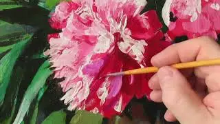 КАК НАРИСОВАТЬ БУКЕТ ПИОНОВ .  Художник  А. Мишин.