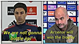 Pep Guardiola and Arteta's interview before Man city won the title 😲 *KARMA*