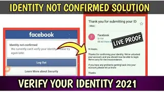 How To Fix Identity Not Confirmed Problem Solved | Verify Your Identity | Confirm Your Identity 2021