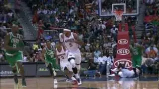 Jeff Teague Dunks On Ray Allen (3.19.12)