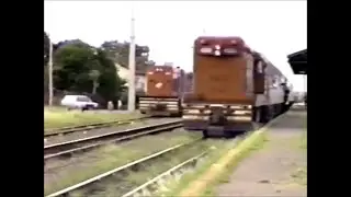 TREM FEPASA -  ESTAÇÃO DE LAGOA BRANCA -  SP - ANO DE 1990