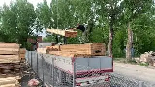 Погрузка доски 30м3