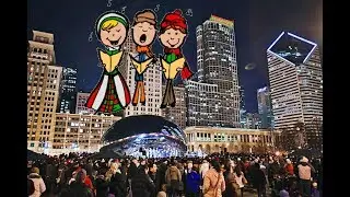 Рождественские песни в Чикаго | The Voices of Acme caroling at Cloud Gate 2017