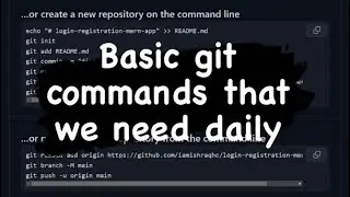 Basic git commands for everyday use