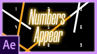 Numbers Appear Animation Effect | Motion Graphics | After Effects Tutorial