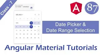 Angular material date picker | Date Picker in angular | angular material tutorial in telugu