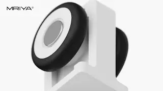 White rubberized silent slider for concealed mounting cornice MRIYA