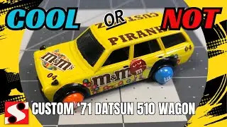 COOL or NOT Custom Hot Wheels ’71 Datsun 510 Wagon Piranha Customz M&M’s Livery #shorts #datsun510