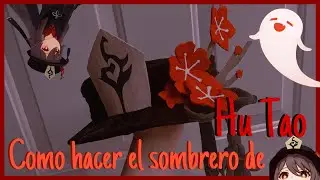 🎃 Como hacer el sombrero de Hu tao - [ manualidades anime ] especial de terror🦋🎃