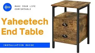 Yaheetech Metal-Wood End Table w/ Shelf & 2 Drawers Installation Guide 