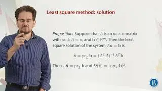 Inconsistent systems and the least squares method - First Steps in Linear Algebra for Machine