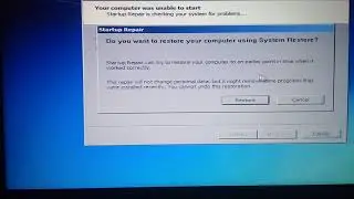 Your computer was unable to start start repair is
