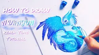 🌌 How To Draw A Cute Dragon 🌌 | Tutorial With Colored Pencil 🔮🌠