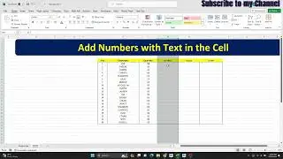 How To Add Text With Number In Excel | 