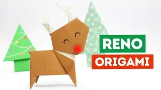 🦌 How to make a paper Christmas reindeer. Easy!