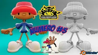 Number 5 (Codename: Kids Next Door) - Character Modeling - Blender 2.93.4