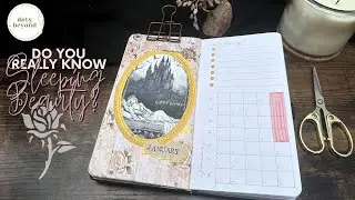 🌹💤 January 2024 Reading Journal Set Up | Sleeping Beauty Read Along #averygrimmyear